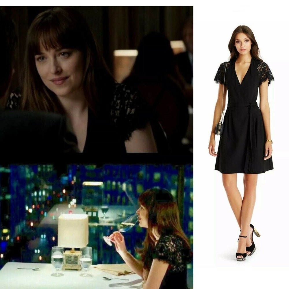 DVF ELIZABETH Lace Wrap Dress ASO ANASTASIA STEELE 2